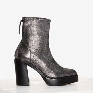 Nasty Gal radioactive metallic boots